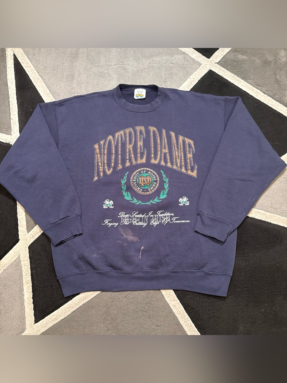 90s Notre Dame University Navy Blue Crewneck Sweatshirt